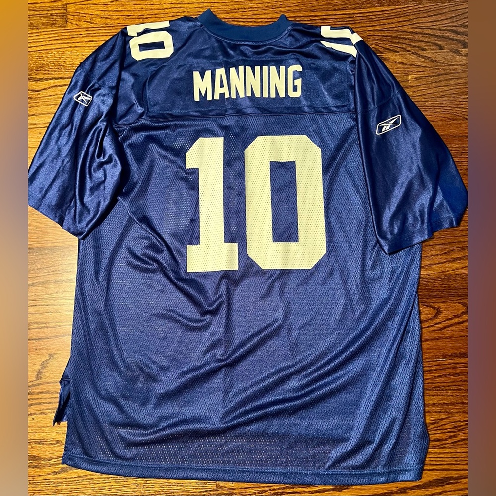 NFL New York Giants Eli Manning #10 Reebok Men's Blue Football Jersey 2XL GMEN